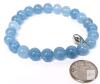 New Aquamarine Heart Bracelet, Good Luck & Best Wishes, in Gift Box, Expansion Bracelet - 2