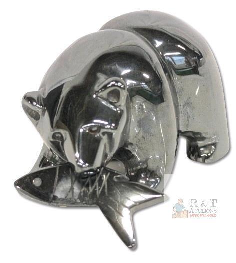 1.75" Tall Carved Hematite Grizzly Figure Talisman