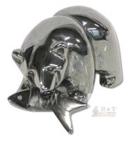 1.75" Tall Carved Hematite Grizzly Figure Talisman
