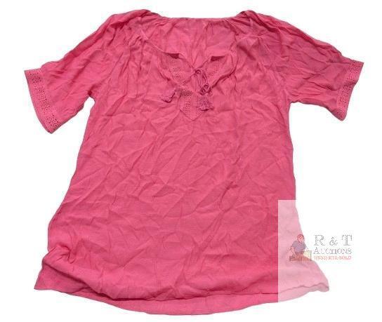 New Size 3XL Women's Summer Lightweight Gauzy V-Neck Swim Coverup Long-Sleeve Top