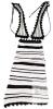 New Size XS Women's Crochet Knit 2 Piece Skirt Set for Women Knit Top Striped Bodycon Long Skirt Beach Cover Up Streetwear - 3