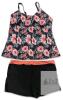 New Size XXL Women's 2-Piece Tropical Flower Tankini Swim Set