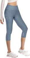 New Size MED Women's Steppe Sports Leggings Women's Pocket Capri 3/4 High Waist Elastic Opaque Plus Size Leggings with Side Pockets for Yoga Leisure with Pockets Short Sports Trousers 7/8 Trousers for Summer Gym Trousers