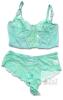 New Size LG Women's Bow-Tiful 2-Piece Soft Lace Lingerie Bra & Panties Set