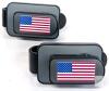 New 2-Pack US Flag Sunglass Holder Visor Clips For Vehicles