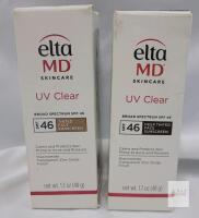 EltaMD UV Clear SPF 46 Facial Sunscreen &ndash; Tinted & Deep Tinted, 1.7 oz, Niacinamide, 2 Pack