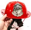 New Size 120 (6-7) Kids' 2-Piece Play Pretend Dress-Up Fireman Jacket & Pants Set + Helmet & Accessories Costume - 3
