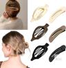 New 6Pcs Flat Hair Clips 2 Styles Hair Claws for Women Girls Medium Hair Volume French Barrettes