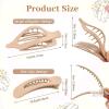 New 6Pcs Flat Hair Clips 2 Styles Hair Claws for Women Girls Medium Hair Volume French Barrettes - 2