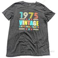 new 1975 Vintage Original Parts Graphic T-Shirt, Small, Dark Heather Gray