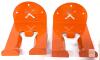 New Upgraded Trimmer Rack Wall Mount - 8" Heavy Duty Weed Eater Hanger for Garage Wall, Garden Power Tool Holder Organizer Hooks for Grass Trimmer, Hedge Trimmer, Leaf Blower and Chainsaw, Orange, 2 Pack - 2