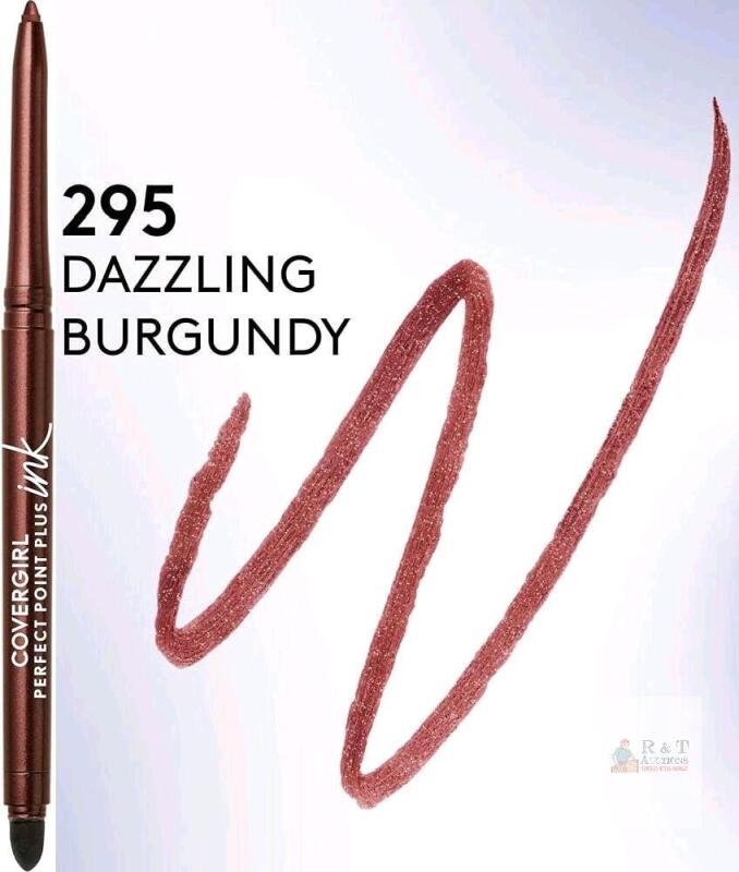 New COVERGIRL - Perfect Point Plus Ink Gel Eye Pencil, Pigmented, Long-Wearing, Vegan Formula - Dazzling Burgundy - 295
