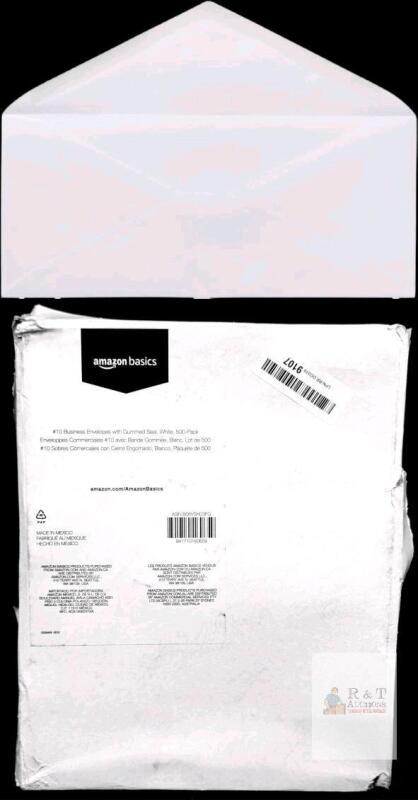 New 500-Pack Amazon Basics #10 Business Letter Envelopes with Gummed Seal, White