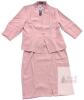 New Size XL Women's Allegra K Office Work Collarless Blazer and Pencil Skirt Business Suit Set 2 Pcs Pink - 3