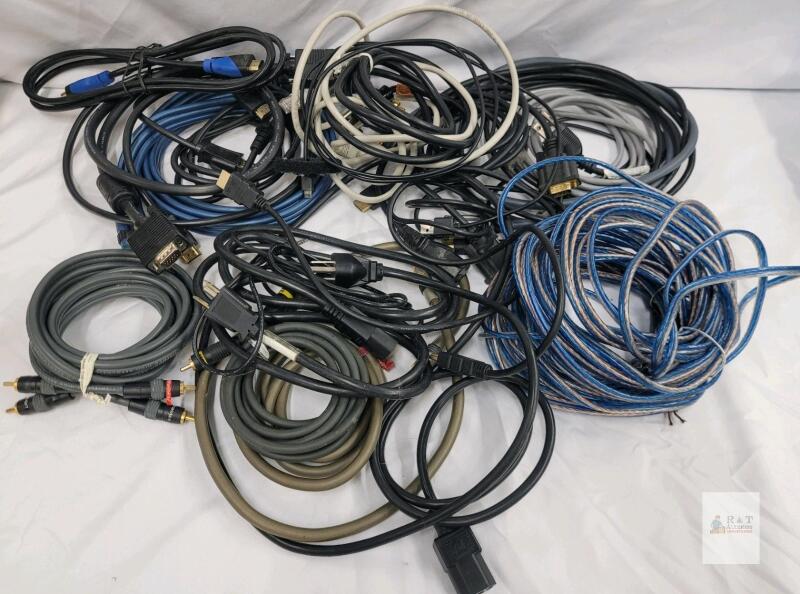 A/V Audio / Video Cables & Cords , Large Lot