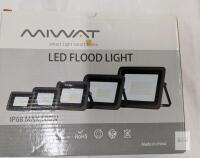 MIWAT 100W LED Flood Light, 7200LM, IP68 Waterproof, 120&deg; Beam, Aluminum, 205x159x34mm, RoHS