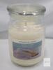 Essential Home Fresh Linen Scented Candle, 18 oz Glass Jar with Lid, Approx. 104-Hour Burn Time