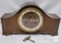 Vintage Forestville Mantel Clock w/Key . Tested working