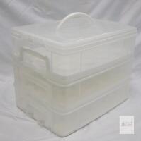Snapware 3-tier Plastic Stackable Cupcake Container