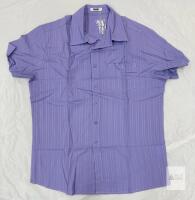 new COOFANDY Men's Beach Shirt Small, Short Sleeve Button Down, Purple,