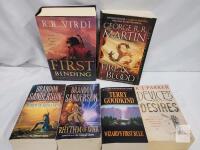 Preowned Fantasy Novels - Lot including Sanderson, Martin, Goodkind, Parker, and Virdi