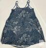 NEW SZ Medium Navy White Printed Button-Front Sleeveless Sundress Adjustable Straps - 2
