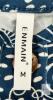 NEW SZ Medium Navy White Printed Button-Front Sleeveless Sundress Adjustable Straps - 3