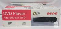 Sanyo FWDP105F DVD Player with Remote, AV Cable, and Original Box