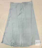 NEW Amy Babe Women's Silky Satin Midi Skirt, Baby Blue, Size Large, A-line, High Waist