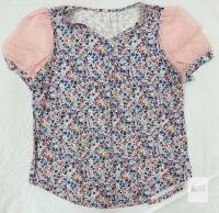 KISSMODA Women's Plus Size Floral Tunic Blous, Size XXL