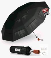 LFLFWY Compact Folding Umbrella, 42" Windproof Canopy, Automatic Open/Close, Eco-Friendly Materials