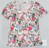 Women's XL Rogue Red Floral Short Sleeve T-Shirt