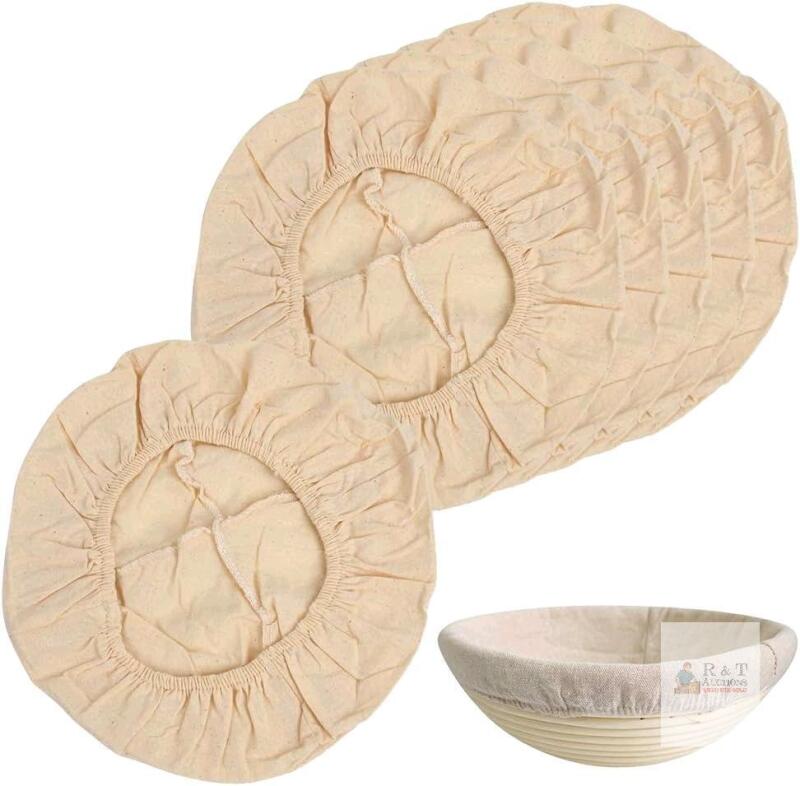 New 6PCS Round Bread Banneton Proofing Basket Cloth Liners | 10" | Bread Proofing Basket Cloth Liner Sourdough Banneton Proofing Cloth Natural Baking Dough Basket Covers