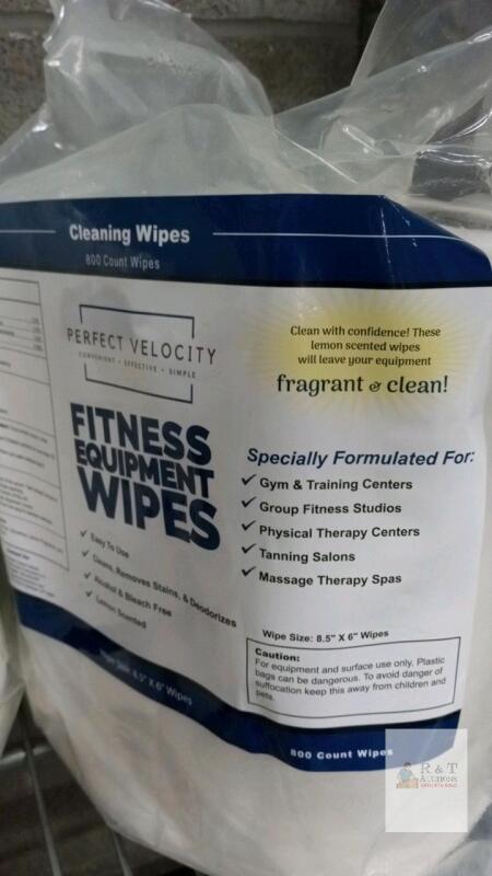 Perfect Velocity Fitness Equipment Wipes, Lemon Scented, 800 Count, Alcohol & Bleach Free, 8.5"x6"