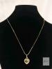 New Rhinestone Heart Necklace with Box Chain, Heart 0.6" on 18" Chain - 3