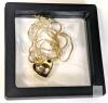 New Puffy Heart Necklace with Box Chain, Heart 0.6" on 18" Chain - 4