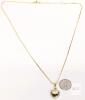 New Rhinestone Heart Necklace with Box Chain, Heart 0.6" on 18" Chain - 2