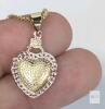 New Rhinestone Heart Necklace with Box Chain, Heart 0.6" on 18" Chain - 4