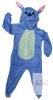 New Size 120 (115-125 cm Tall /5-6 Yrs) Kids' Cartoon Stitch-Style Character Onesie Pajamas, Party Costume, Zippered Access At Back For Easy Toilet Access - 2