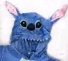 New Size 120 (115-125 cm Tall /5-6 Yrs) Kids' Cartoon Stitch-Style Character Onesie Pajamas, Party Costume, Zippered Access At Back For Easy Toilet Access - 3