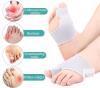 New O/S Unisex Pair of Soft & Stretchy Big Toes Straighteners for Daily Bunion Care, Comfortable & Breathable for Day/Night, Grey