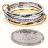 New Size 10-11 Women's Multitone Stacked Connected Multi Ring Set, Cubic Zirconia - 3