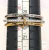 New Size 10-11 Women's Multitone Stacked Connected Multi Ring Set, Cubic Zirconia - 4
