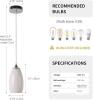 New SUNLLOK 3 Pack Art Glass Mini Pendant Lights for Kithen Island, 4.7'' White Glass Chandelier Shade with Smooth Finish Ceiling Hanging Light Fixture for Kitchen Counter, Bar Dining Living Room - 2