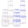 New Acellegic 16pcs Freezer Food Storage Containers Screw Lids 8 Size (7oz-50oz)