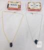 NEW Sunshine Gems Moss Agate Pendant Necklace with Hexagonal Point Stone, 18" Chain, Gold & Silver Tones
