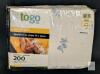 New TWIN Size Tōgō Essentials 200 Thread Count Sheet Set, 1 Standard Pillow Case, Fitted Sheet & Flat Sheet