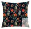 New Striking Gothic Owls Retro Velvet-Style Zippered Throw Pillow Case Vibrant Eye Catching Print 17.75" &times; 17"