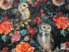 New Striking Gothic Owls Retro Velvet-Style Zippered Throw Pillow Case Vibrant Eye Catching Print 17.75" &times; 17" - 3