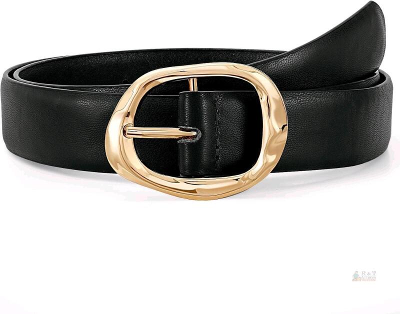 New 46" Long Women's Leather Belt for Jeans Pants Ladies Casual Waist Faux Leather 1.18&ldquo; Width
